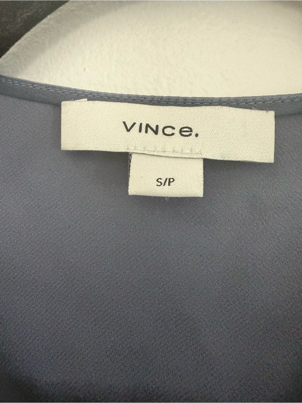 Vince Blouse Cowl Neck Cap Sleeve Silk in Blue - Picture 3 of 6